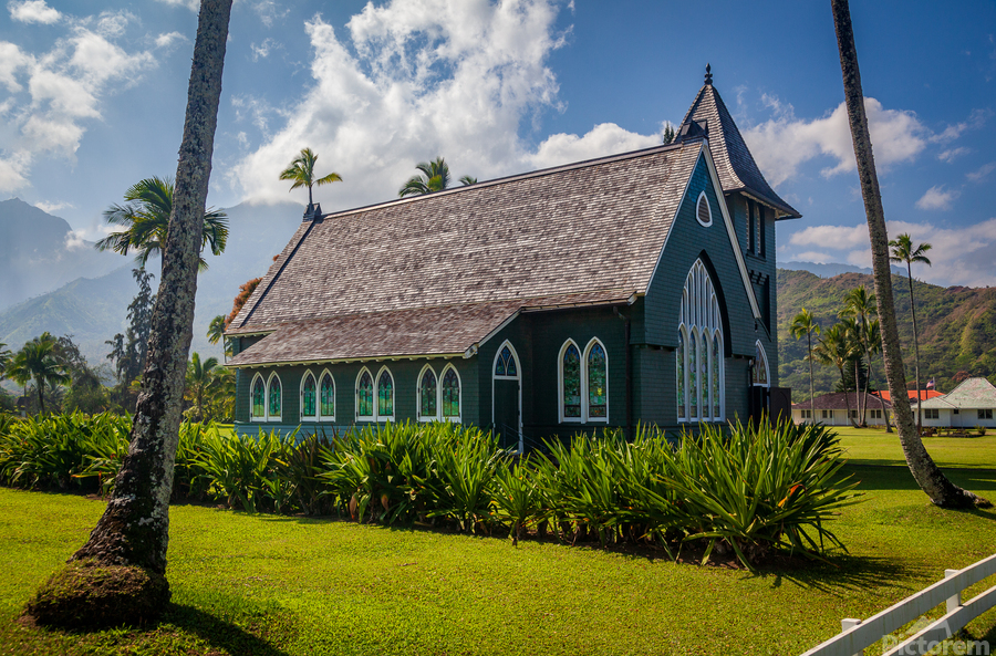 Mission Church in Hanalei Kauai  Print