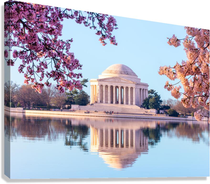 Beautiful early morning Jefferson Memorial  Impression sur toile