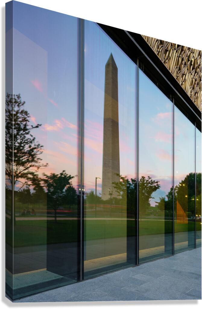 Reflection of Washington in African American Museum Canvas Print