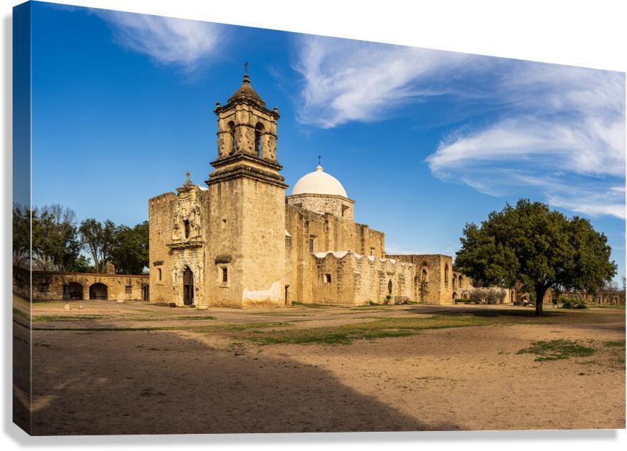 Entrance to the ornate San Jose mission church near San Antonio Canvas Print