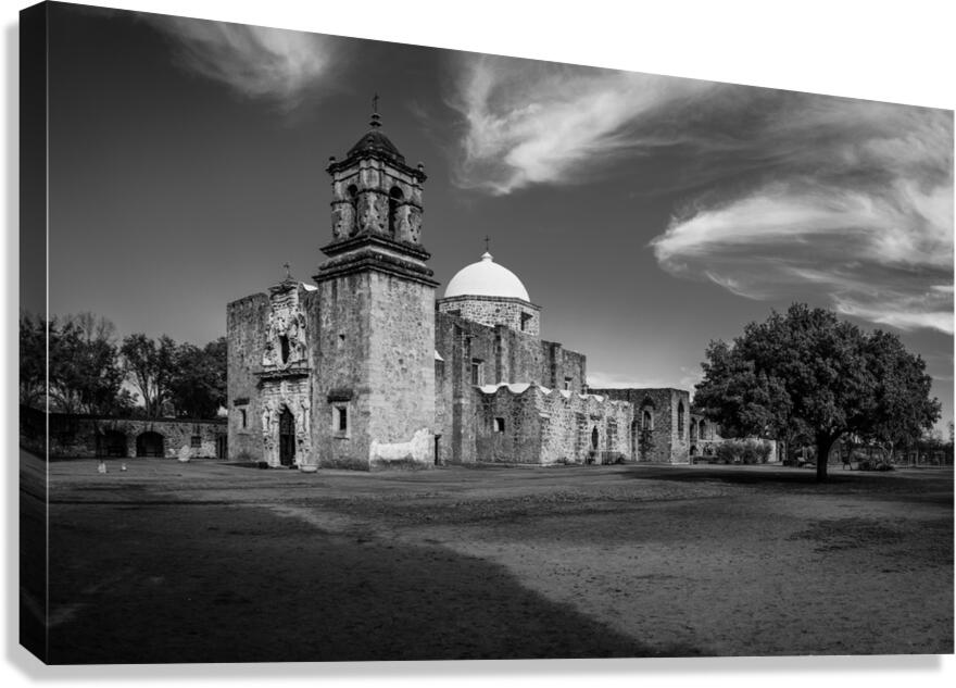 Entrance to the ornate San Jose mission church near San Antonio Canvas Print