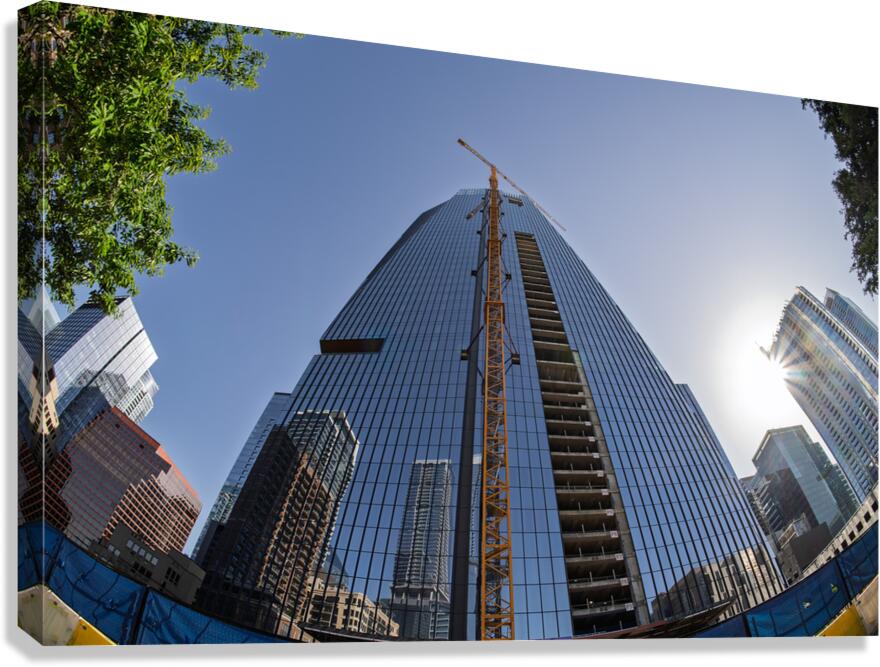 The Republic building in Austin Texas seen through fisheye lens Canvas Print