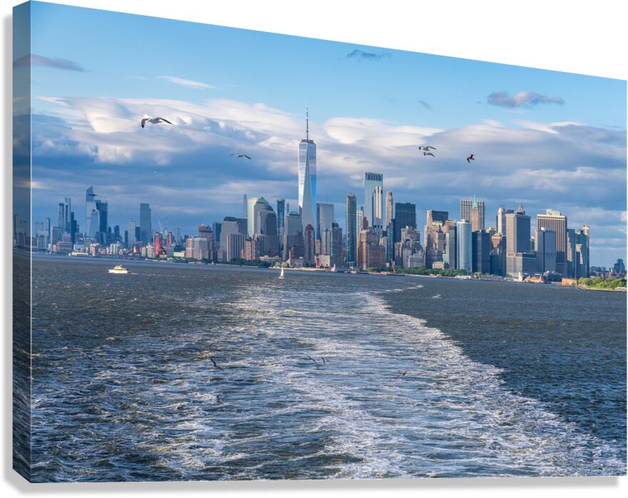 One World Trade Center dominates skyline of Lower Manhattan from Canvas Print