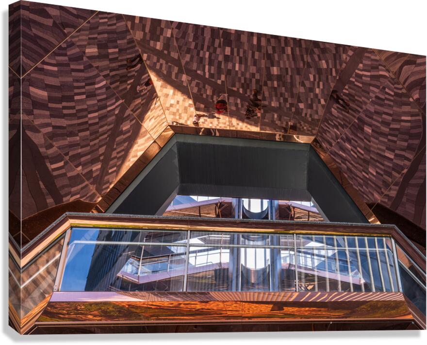 Reflective surface of the Vessel with photographer below Canvas Print