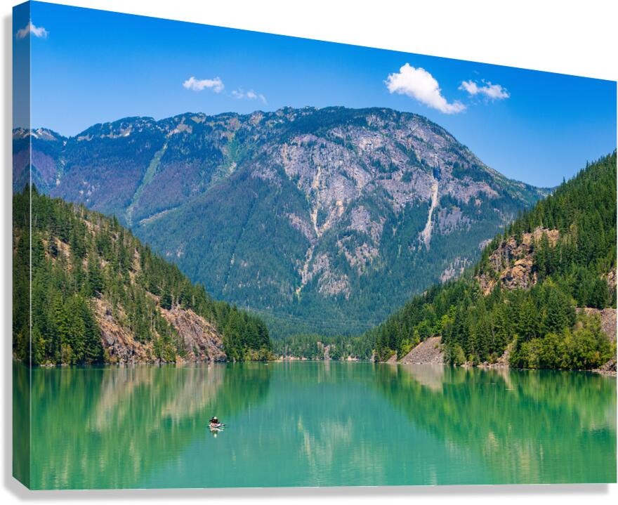 Paddleboard on Diablo Lake in North Cascades National Park in Wa Canvas Print