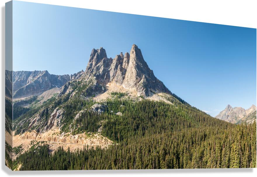View of the North Cascades Highway looking towards the Washingto Canvas Print