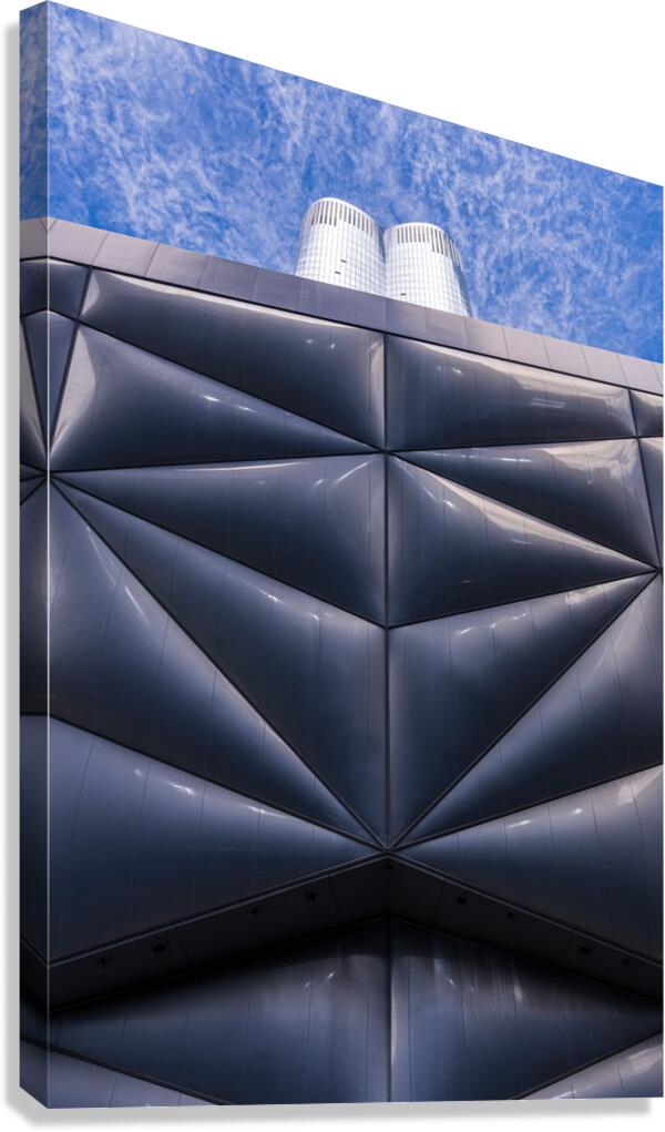Unique pillowed retractable shell over the Shed in Hudson Yards  Canvas Print