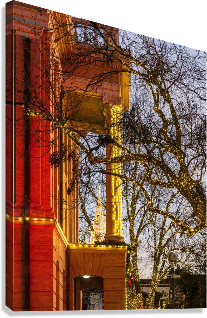 Sunset behind the Courthouse in Georgetown Texas Canvas Print
