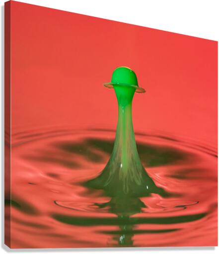 Water droplet collision - coating  Canvas Print