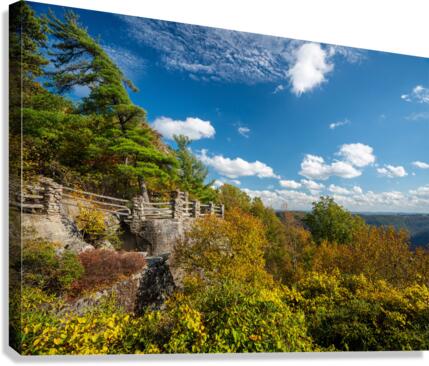 Coopers Rock state park overlook with fall colors  Impression sur toile