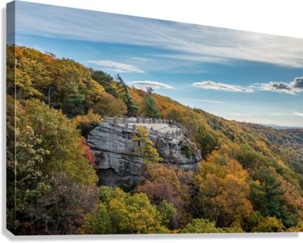 Coopers Rock state park overlook in the fall  Canvas Print