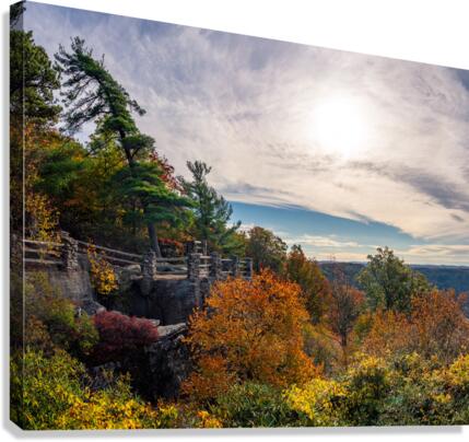 Coopers Rock state park overlook in Autumn  Canvas Print