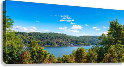 Early fall colors on Cheat Lake in Morgantown WV  Impression sur toile
