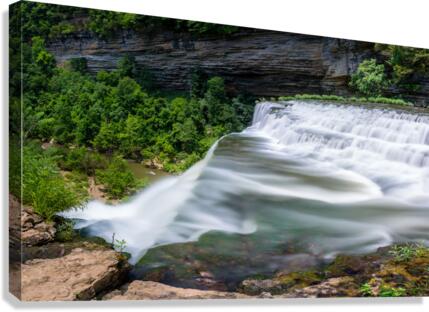 Top of Burgess Falls in Tennessee  Canvas Print