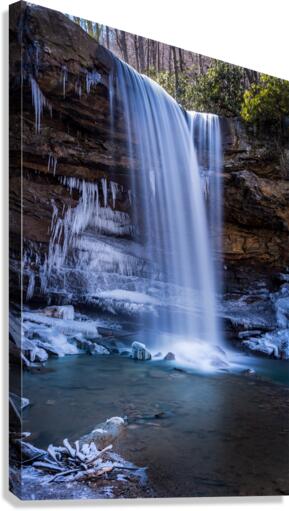 Cool as Cucumber Falls in winter  Canvas Print