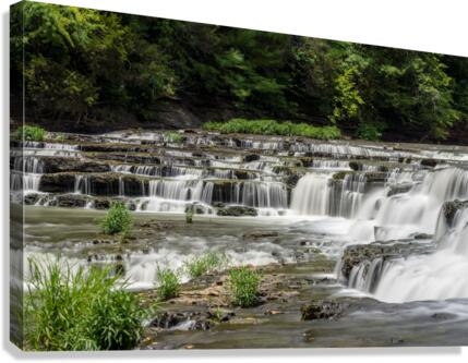 Burgess Falls State Park in Tennessee in summer  Impression sur toile