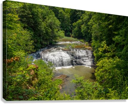 Burgess Falls in Tennessee in summer  Canvas Print