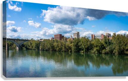 Panorama of the city of Fairmont in West Virginia  Impression sur toile