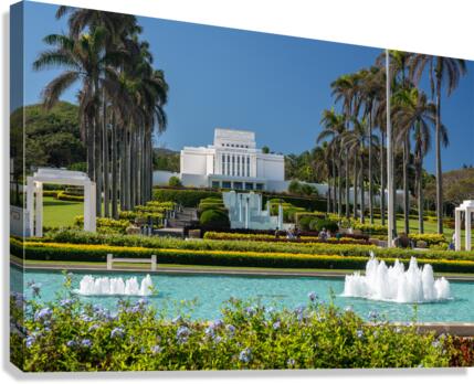 Gardens of Laie Hawaii Temple  Impression sur toile