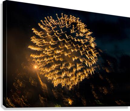 Abstract fireworks over Pittsburgh  Canvas Print