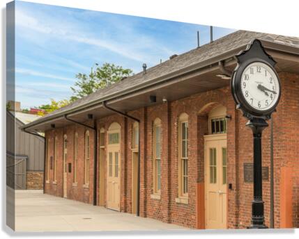 Restored Union Railway station building in Morgantown  Canvas Print
