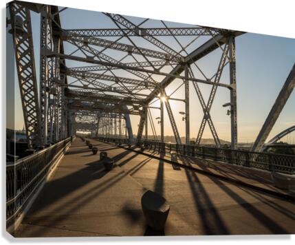 John Seigenthaler pedestrian bridge in Nashville Tennessee  Canvas Print