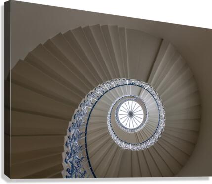 Tulip staircase in Queens Palace in Greenwich  Impression sur toile