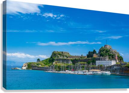 Old Fortress of Corfu on promontory by old town  Impression sur toile