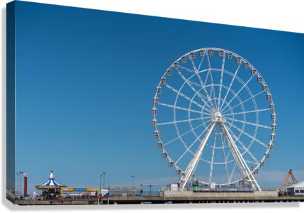 White ferris wheel on Steel Pier in Atlantic City  Canvas Print