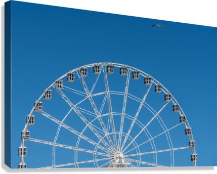 White ferris wheel on Steel Pier in Atlantic City  Impression sur toile