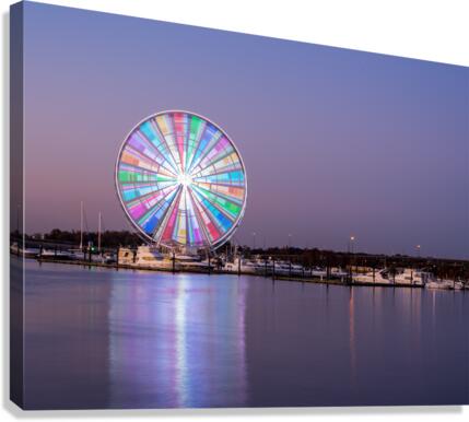 Ferris wheel at National Harbor Washington DC  Canvas Print