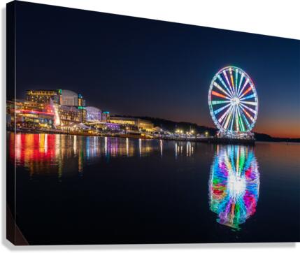 Ferris wheel at National Harbor  Impression sur toile