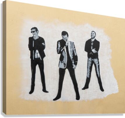 Wall painting of the pop group Muse   Canvas Print