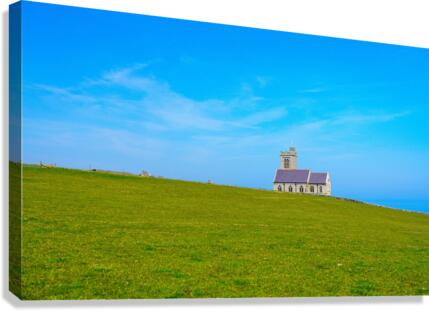 Old church on the Island of Lundy off Devon  Impression sur toile