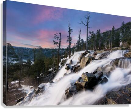 Sunrise over Lower Eagle Falls Lake Tahoe  Canvas Print