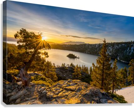 Sunrise over Emerald Bay on Lake Tahoe  Impression sur toile