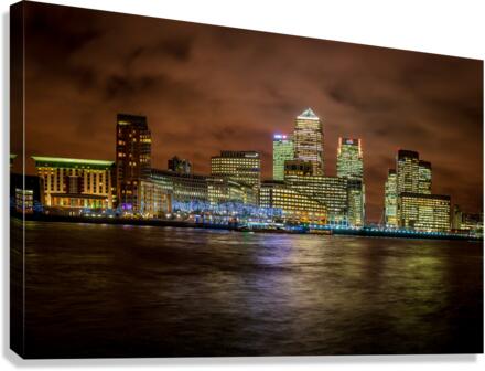 Skyline of Canary Wharf in London  Impression sur toile