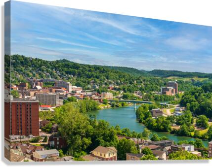 Overview of City of Morgantown WV Canvas Print