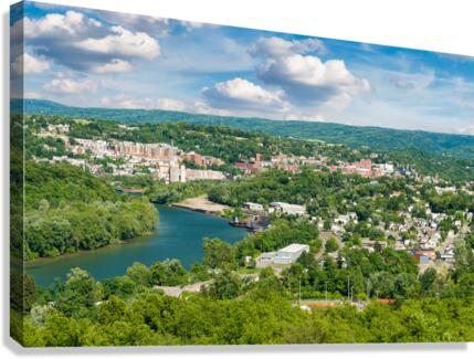 Overview of City of Morgantown WV  Canvas Print