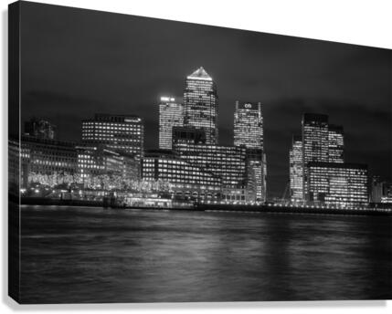 Skyline of Canary Wharf in London  Impression sur toile