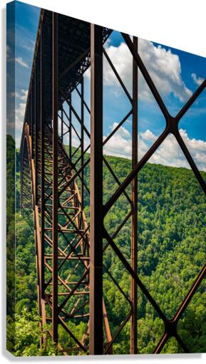 Metal structure of the New River Gorge Bridge  Canvas Print