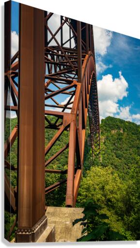 Metal structure of the New River Gorge Bridge  Impression sur toile