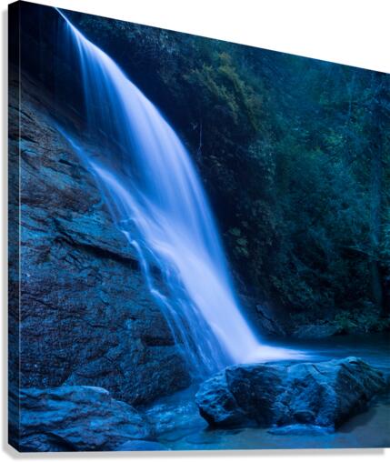 Silver Run falls waterfall near Cashiers NC  Canvas Print