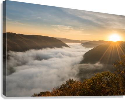 Grandview in New River Gorge  Canvas Print