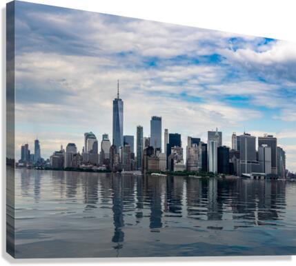 Panorama of Manhattan with calm artificial water  Canvas Print