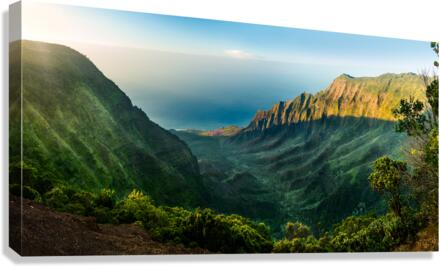 Panoramic view of Kalalau valley Kauai  Canvas Print