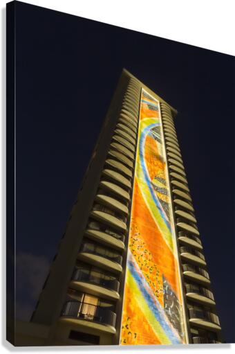 Newly restored tiling mural on Rainbow Tower  Impression sur toile
