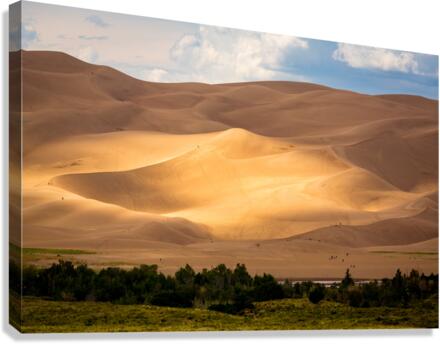 People on Great Sand Dunes NP   Impression sur toile