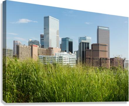 View of downtown buildings in Denver  Canvas Print