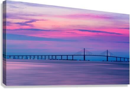 Sunshine Skyway Bridge at dawn  Canvas Print